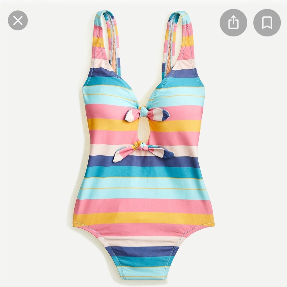 J. Crew Bow front one piece swimsuit